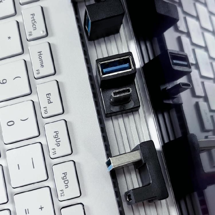 Экономичные USB Type-C коннекторы под углом 90°, защита от помех, адаптер для быстрой зарядки 10 Гбит/с для рабочей среды
