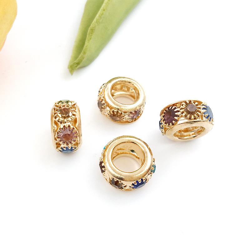 Dots Drill 5pcs Fashion Large Hole DIY Beaded Bracelet Creative Jewelry Accessories Spacing Beads Beads