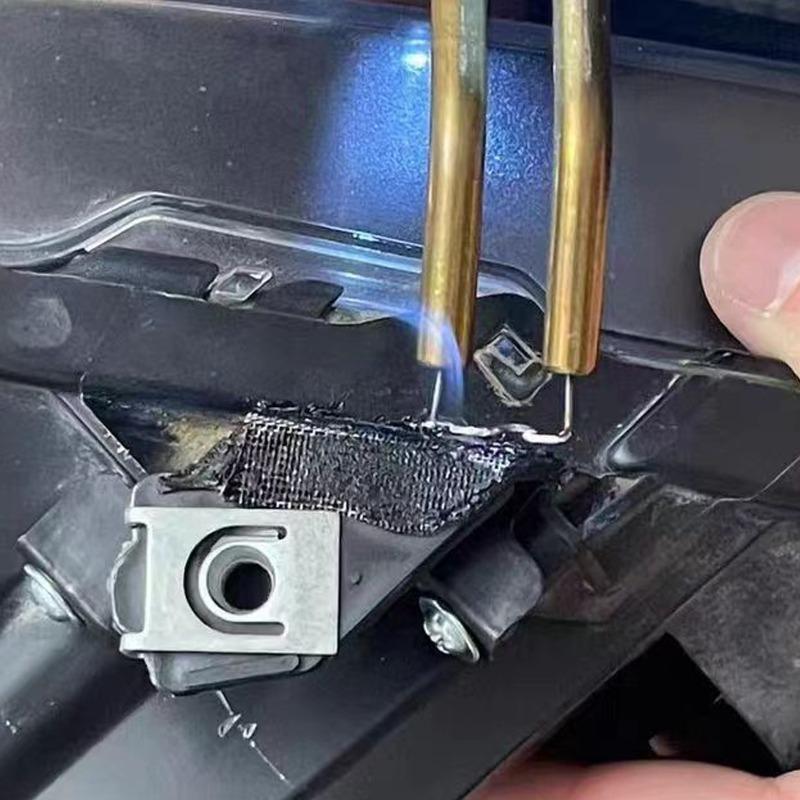 Сетка из нержавеющей стали для ремонта автомобилей, можно обрезать, сварная сетка, бампер автомобиля, пластиковое отверстие, трещина, сварочный аппарат