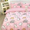 Fashion Cute Duvet Cover Set Kawaii Cat Print Bedding Set Soft Comfortable Duvet Cover For Bedroom Guest Room