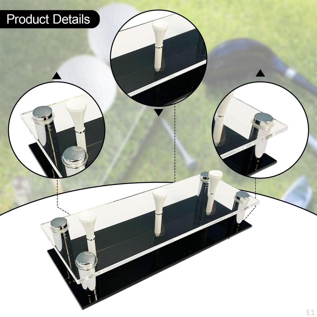 Golf Ball Display Stand,Display Case,Acrylic,with Black Base Sport Rack Holder for Marbles