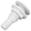 White Injection Molded Polypropylene Thru Hull Fitting Hose Coupling  Boat Drainage