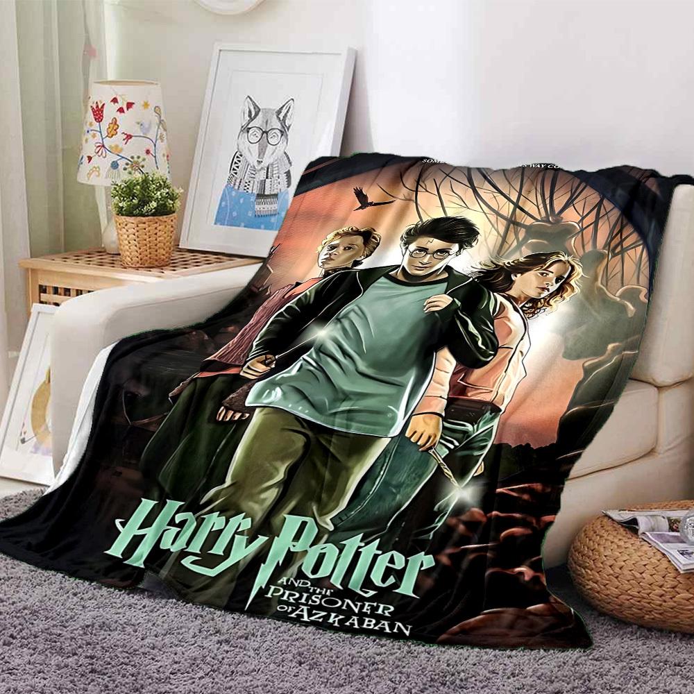 1pc Harry Potter, Prisoner of Azkaban Flannel Blanket Soft Warm Throw for Home, Office, Travel, All-Season Cozy Bedding GiftL1241