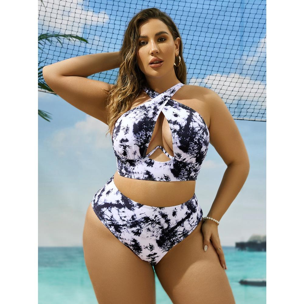 Новые сексуальные бикини с высокой талией, женский купальник, женский комплект бикини с принтом, большой размер, купальный костюм, летний бикини