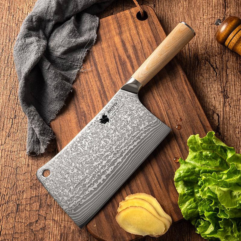 7.3 Inch Chopper Knife 67-layers Damascus VG10 Steel Blade Wood Handle Chef Cleaver Slicing Kitchen Knife Meat And Poultry Tools