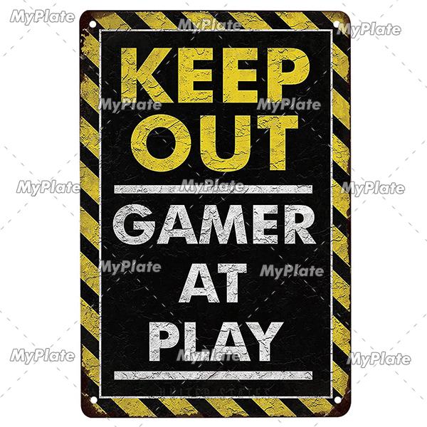 [MyPlate] Game Metal Sign Retro Sign Tin Sign Indoor Party Sign Pub Club Plate Bar Sign Pub Club Plate Summer Home Decor