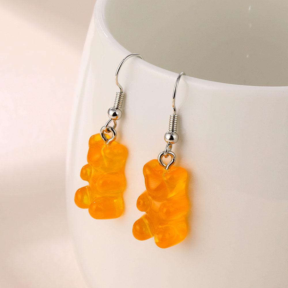 Прекрасные серьги-подвески с медведями из смолы для женских украшений. Милые, высококачественные, многоцветные, модные, подарок ARI