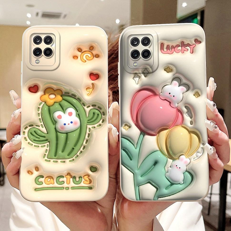 For Samsung Galaxy A12 Case Colorful Flower Panda Cartoon Cover Soft Slim Phone Cases For Samsung  A12 GalaxyA12 Back Cover