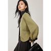 VICTORIA&VERA Women's Winter Designer Color-Block Wool Blend Short Coat V9017D03
