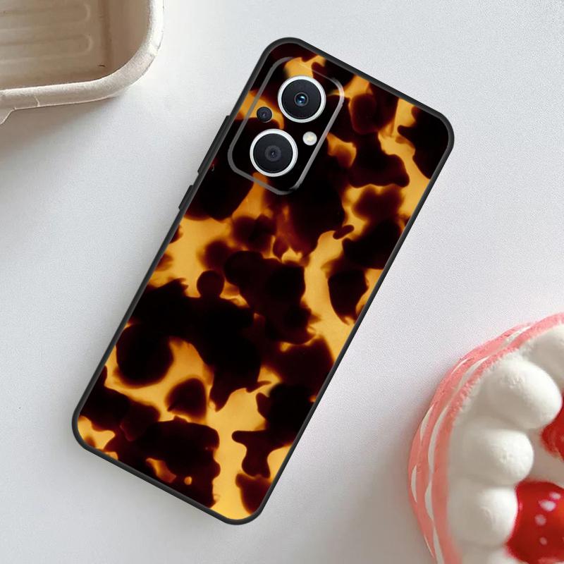 Чехол с узором под черепаховый панцирь для OPPO Reno 11F 8T 4Z 5Z 4 6 7 8 5 Lite 10 Pro OPPO Find X2 X3 Lite X5 X6 Pro