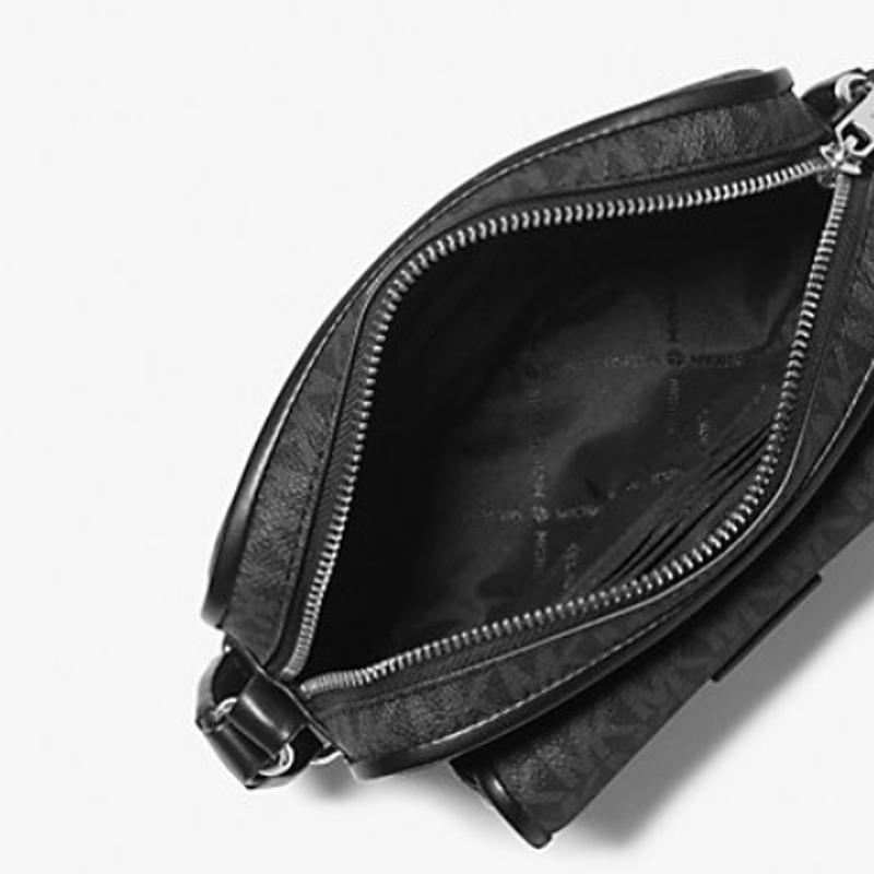 MICHAEL KORS Bradshaw Logo Classic Coated Canvas Crossbody Bag Small Women's Black