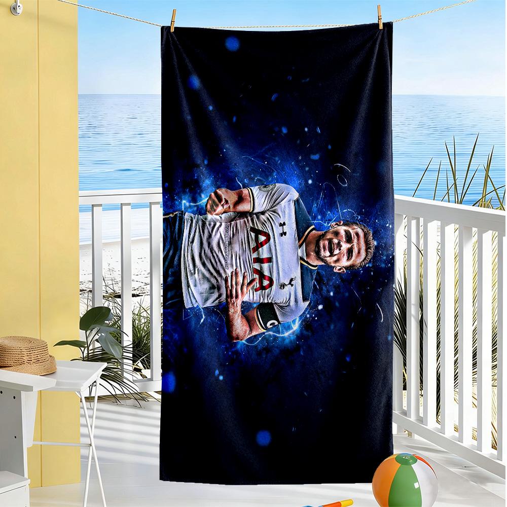 Football Player Action Beach Towel Super Soft Microfiber Quickdry Fabric Comfortable Lightweight
