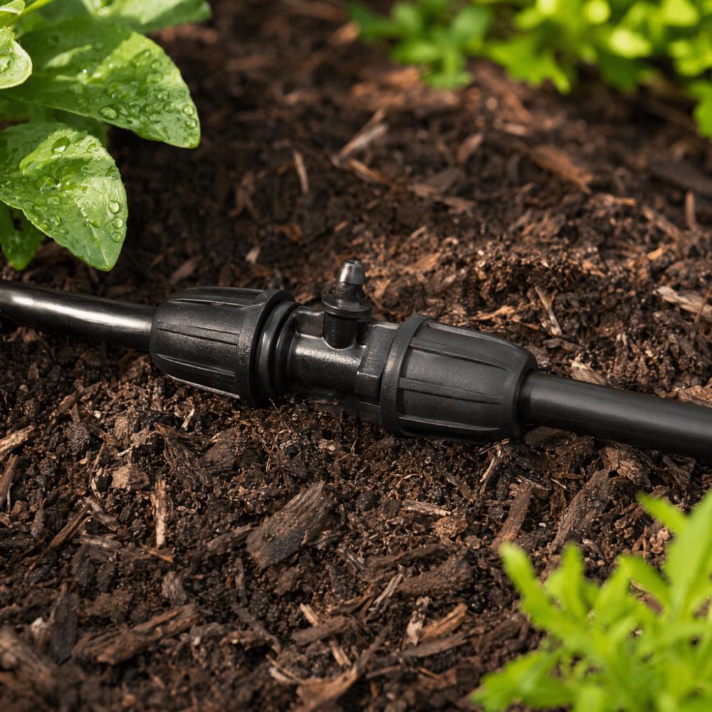 25PCS Black Lock Barbed Tee Connector POM 16mm To 4/7mm Tee Connector Greenhouse Watering