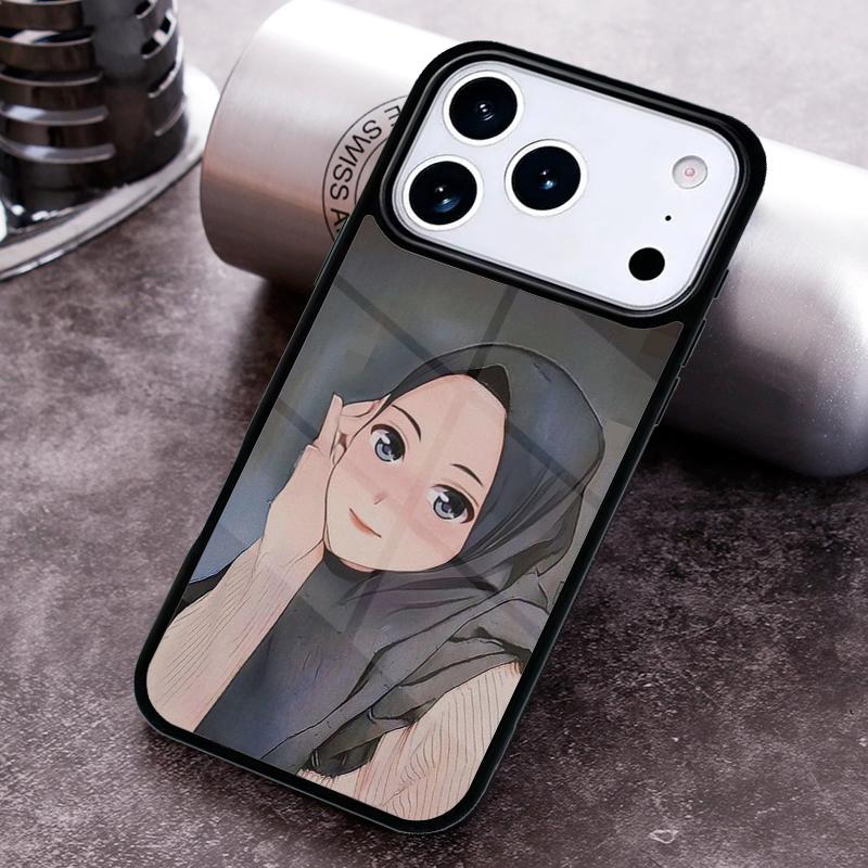 Исламский Хиджаб Девушка Королева Чехол для Телефона для iPhone 17 16 15 Pro Max Air 14 13 12 11 Plus Ударопрочный Чехол