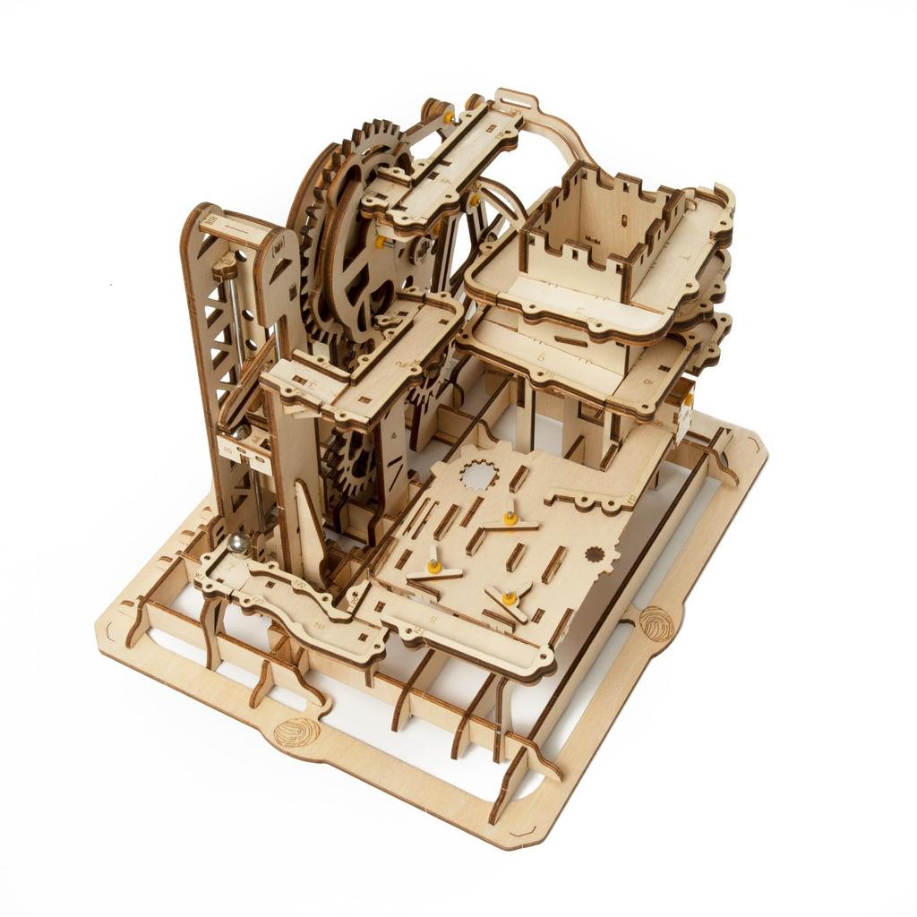 Moving 3D Wooden Puzzle Coaster Series with Japanese Instructions Tsukurundesu® (Marble Climber)