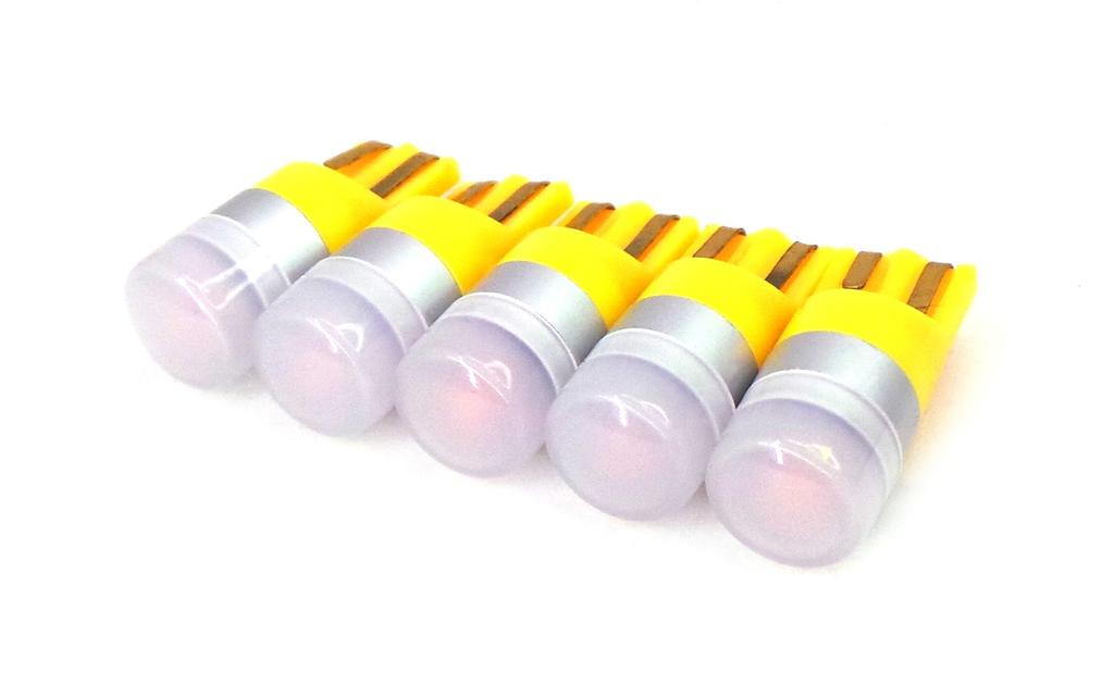 6 шт. светодиодных ламп T10, W5W 12V CANBUS 190лм желтых внедорожных