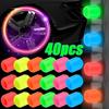 20/40 шт. светящаяся крышка клапана шины для насадки на колесо автомобиля, мотоцикла и велосипеда, ночное светящееся флуоресцентное украшение
