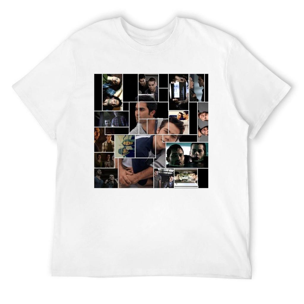 Sterek Squares T-Shirt for a boy cheap stuff tops shirts men