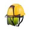 Каска TOYO со щитком Venti Plus с пенополистиролом Светло-желтая/Дымчатая/Зеленая (#3 Стандарт) №391F-SG