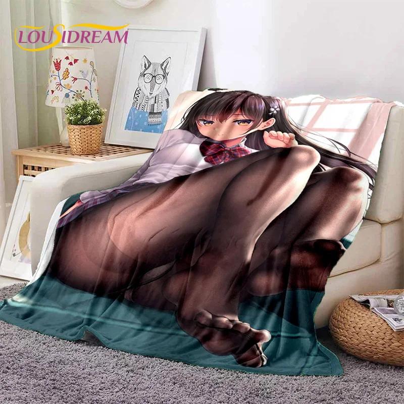 Cartoon Character Sexy Lace Girls Soft Flannel Blanket for Beds Bedroom Sofa Picnic,Throw Blanket for Outdoor Leisure Nap Gift