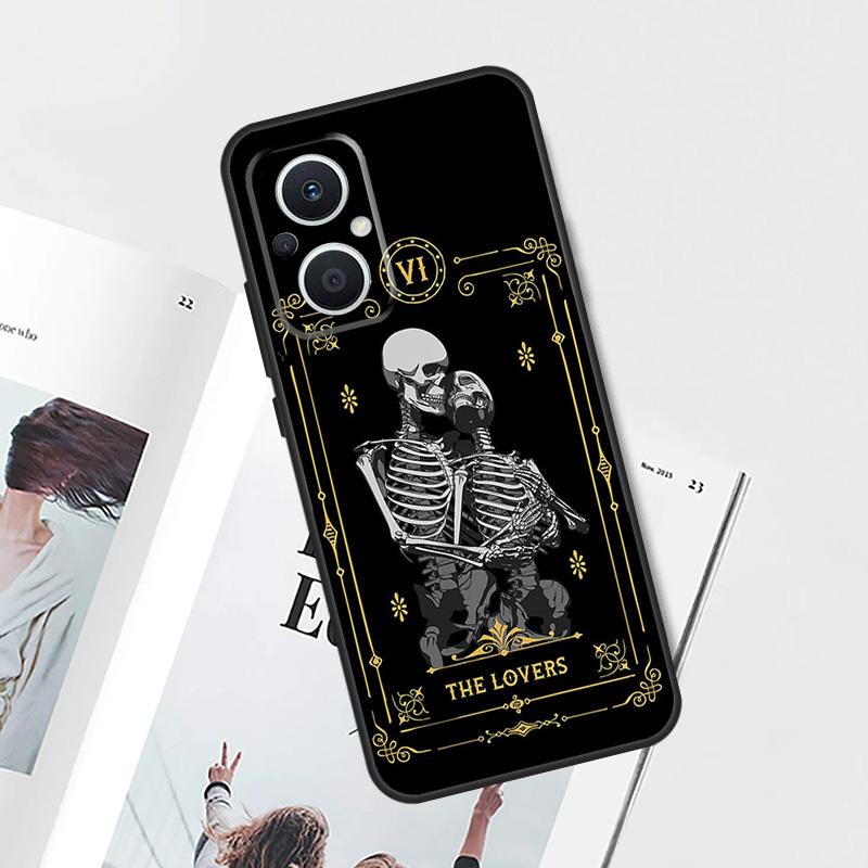 Чехол-книжка с картой Таро Отшельник и Жнецом для OPPO Find X9 X5 X6 X8 Pro OPPO Reno 12F 14F 13F 11F 10 12 13 14 Pro 7 8 Lite