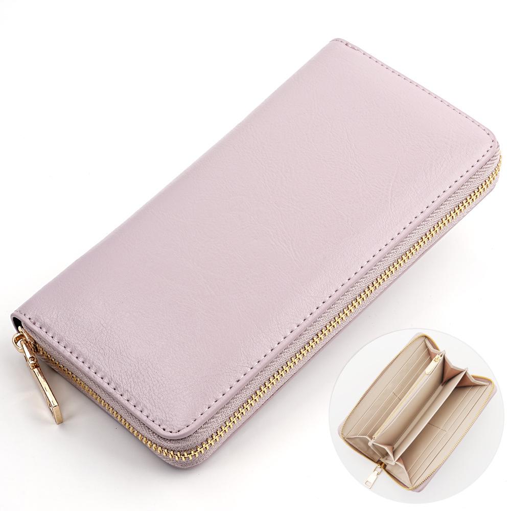 Unisex Oil Wax Cowhide Leather Wallet: Long Zip Design, Bestseller In Japan