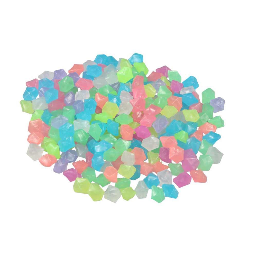 pcs Glow In Dark Colorful Rhombus Luminous Stones Aquarium Ornament Decorative Pebbles Lawn Decor