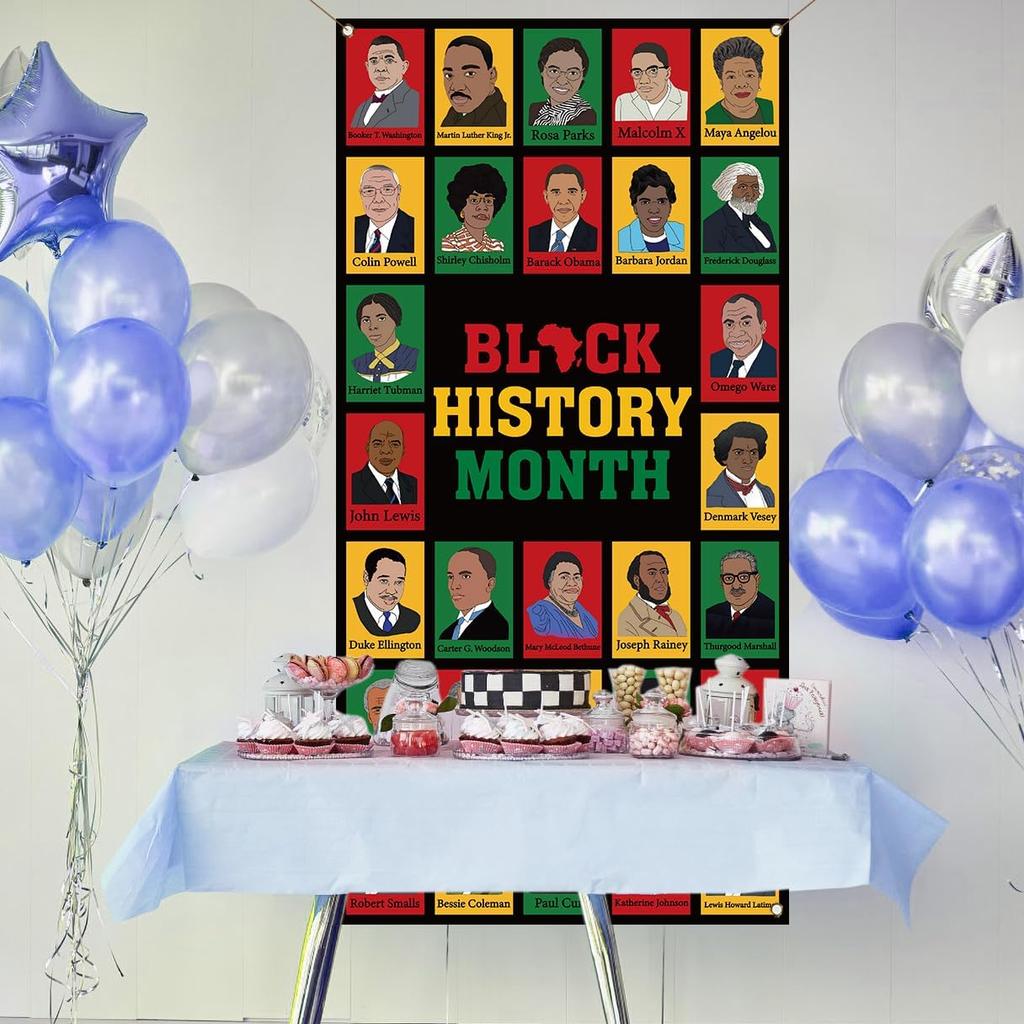 Black History Month Door Cover n n Holiday Art Posters Classroom Door Banner Photography School Home Porch Decoration