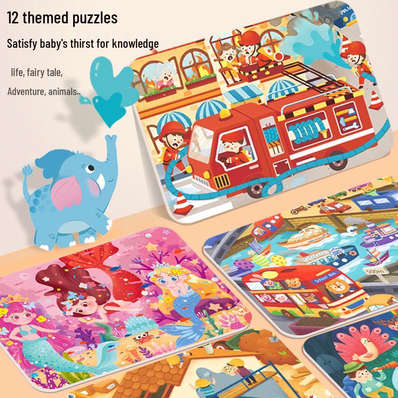 Детская коробка пазлов с крупными деталями для возраста 3-6 лет: Идеально для детского сада, праздничных подарков и раннего обучения