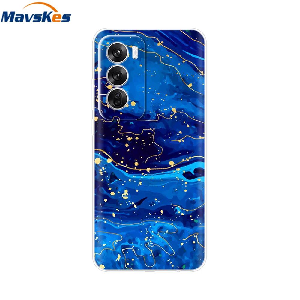 Чехол для OPPO Reno 12 Pro 5G Модный Цветочный Силиконовый Чехол для Телефона Для OPPO Reno 12 Чехол Reno12 Pro Бампер 2024 Мягкий Черный ТПУ Fundas