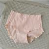 Mid Waist Women's Underwear with Comfortable Breathable Buttocks Wrapped In Pure Cotton Antibacterial Crotch No Trace Large Size Thin Triangle Panties