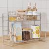 Versatile Kitchen Organizer Rack 2 Layer Spice Shelf New Storage Basket  Bathroom