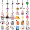 New Copper Colorful Fruit Birthday Cake Milk Burger Chili Pendant Charm Bead Fit For Original Bracelet Diy Women'S Jewelry