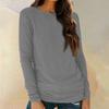 Womens Long Sleeve Round Neck Shirts Basic Tee Casual Top Fall Trendy Tunic Outfits Fitted T Shirts