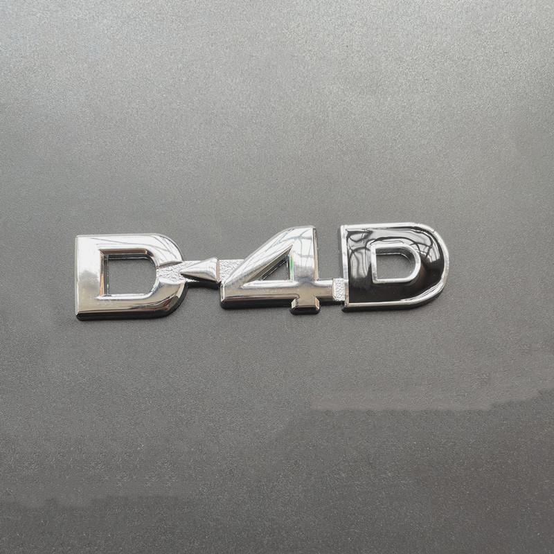 hxqgn9 3D Metal Logo D4D Emblem Letters Car Trunk Badge For Toyota Yaris Corolla Avensis Land Cruiser Hilux D4D Sticker Accessories