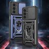 Armor Case For Samsung Galaxy A17 A07 A56 A36 A26 A16 A06 A55 A35 A25 A15 A05S M56 M06 Ring Holder Lens Protect Shockproof Cover