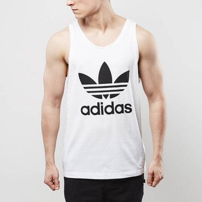 adidas Оригинальный простой мужской топ-жилет без рукавов с круглым вырезом BK7098