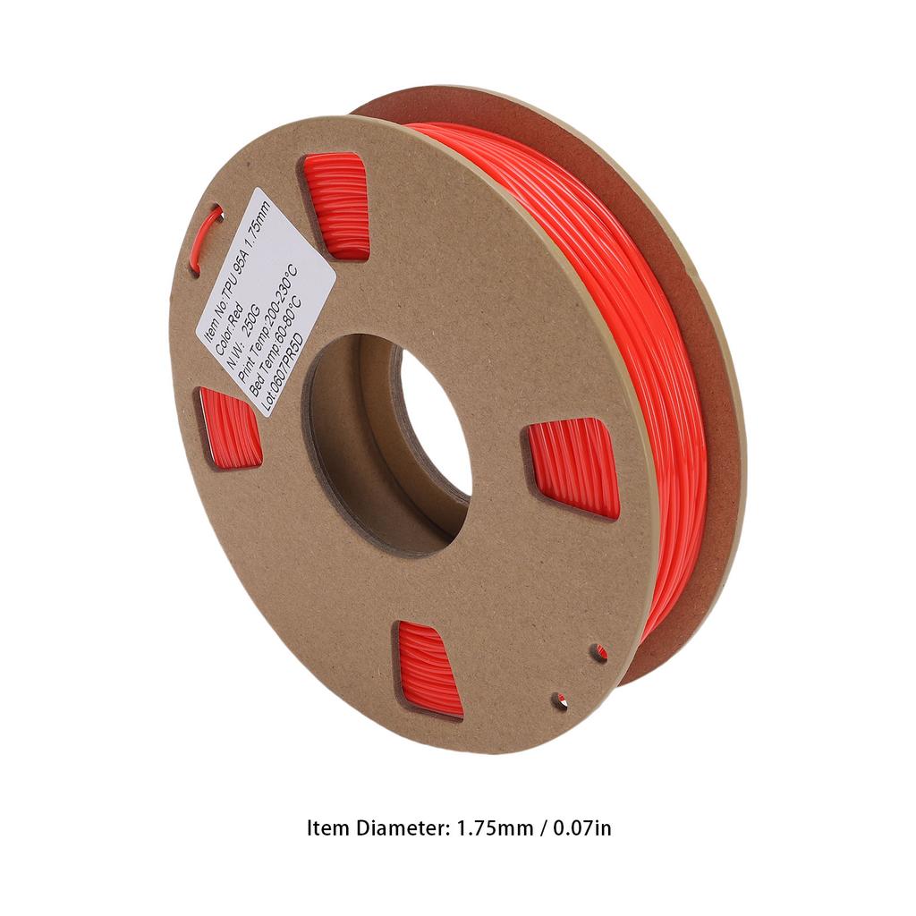 95A TPU Нить для 3D-принтера 0.02 мм Точность 250 г 1.75 мм TPU Гибкая Высокая Эластичность Нить для Принтера Замена