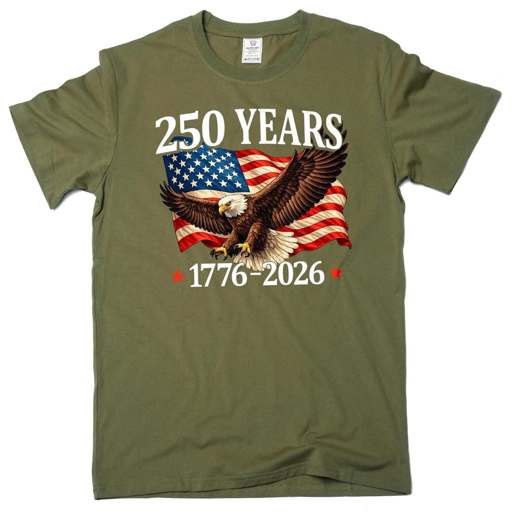 Футболка к 250-летию Дня независимости США 4 июля 1776-2026 Патриотическая футболка
