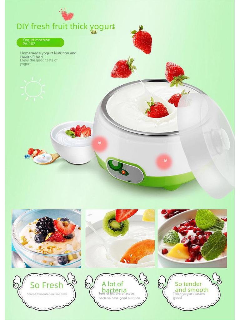 Автоматическая йогуртница из нержавеющей стали — для домашнего и коммерческого использования, с возможностью подарка