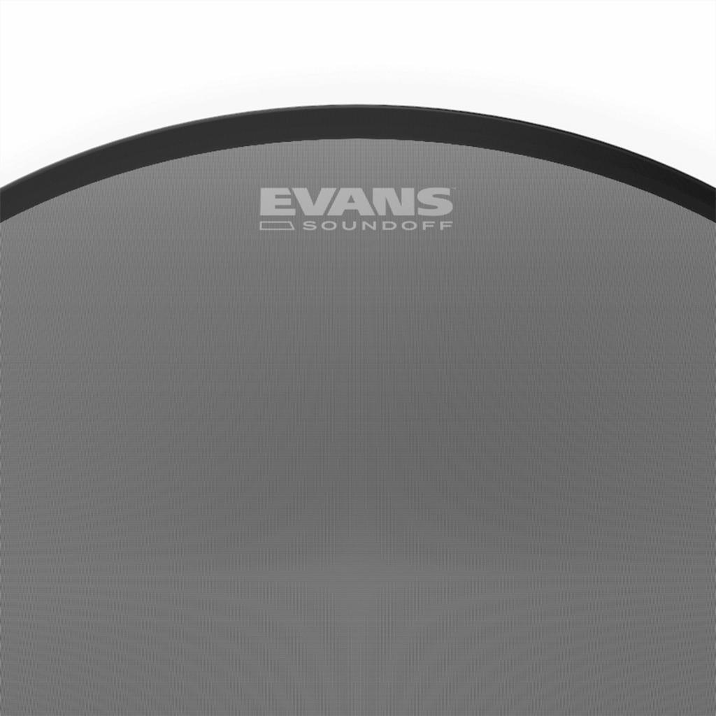 Головка для бас-барабана EVANS BD22SO1 22" dB Zero Высокое звукопоглощение Черная сетка 1-слойная ShockWeave Mesh