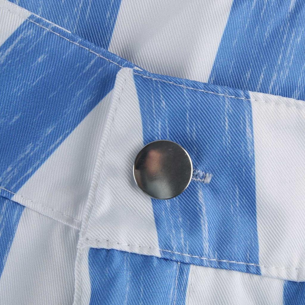 Женские повседневные полосатые брюки с контрастными расклешенными брюками, брюки со средней талией, узкие брюки с вырезом