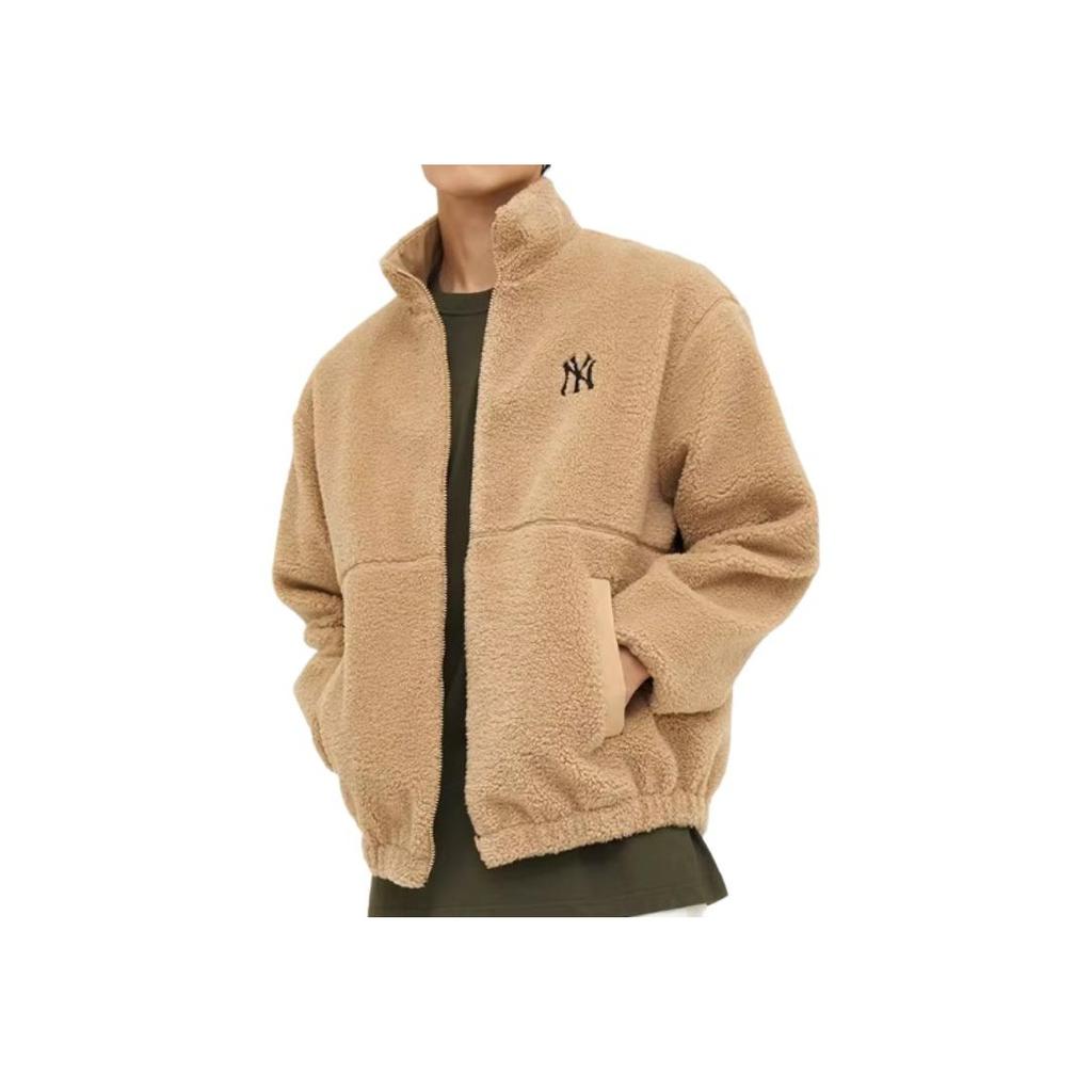 New MLB New York Yankees Velvet-feel Coat Unisex Apricot 3AFDV0346-50BGL
