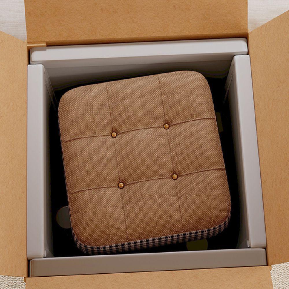 Soft Upholstered Seat Ottoman Compact Design Soft Pack Stool Shoe Changing Stool Living Room