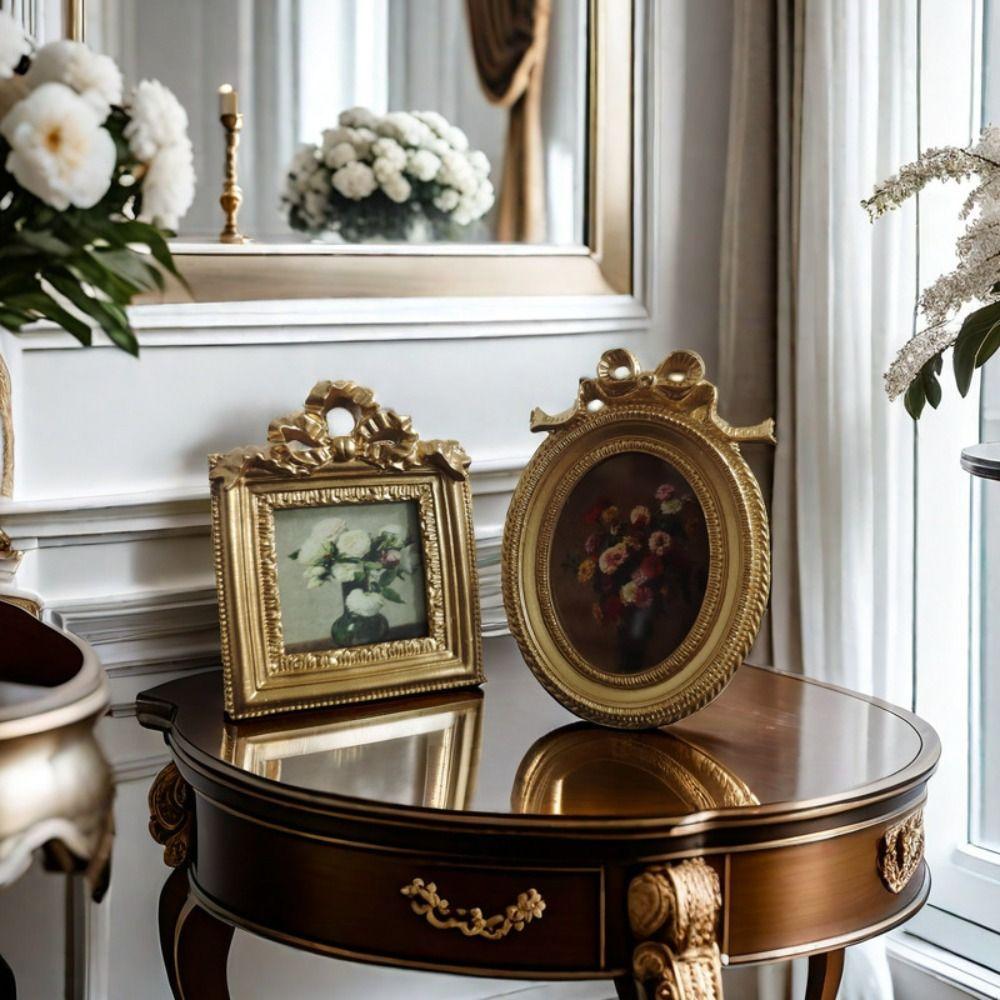 Держатель для фото из смолы Дизайн с бантом Рамка для фото Элегантная фоторамка Домашний декор