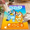 Bluey's Bus Adventure Themed Anti-Slip Rugs - Polyester Home Decor, Suitable for Bedrooms, Living Rooms, Doorways, Studios, and Decorations