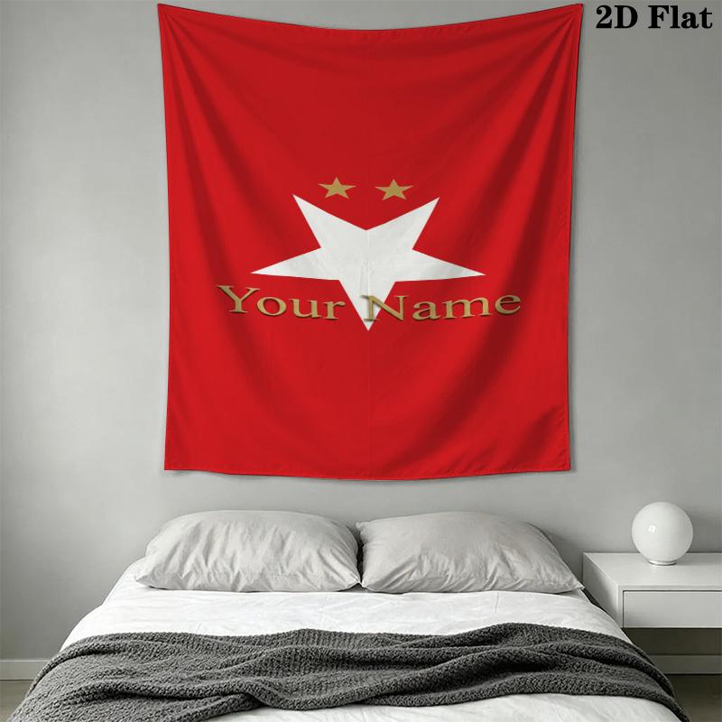 SK Prague Slavia Custom Name Wall Tapestry Aesthetic Wall Hanging Printed Fabric Blanket Decorative Tapestries for Bedroom Living Room Home Decor