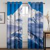 Natural Scenery Pattern High Shading Curtain Snow Mountain Lake Forest Cloud Sun Waterfall Drape for Bedroom Hotel Curtain New