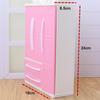 Miniature Wardrobe Closet Plastic Dolls House Bedroom Furniture Accessory Pink