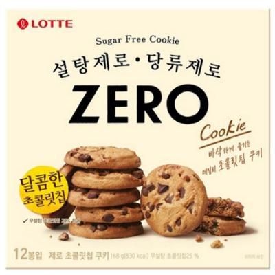 [Lotte Zero] Печенье с шоколадной крошкой – Без сахара